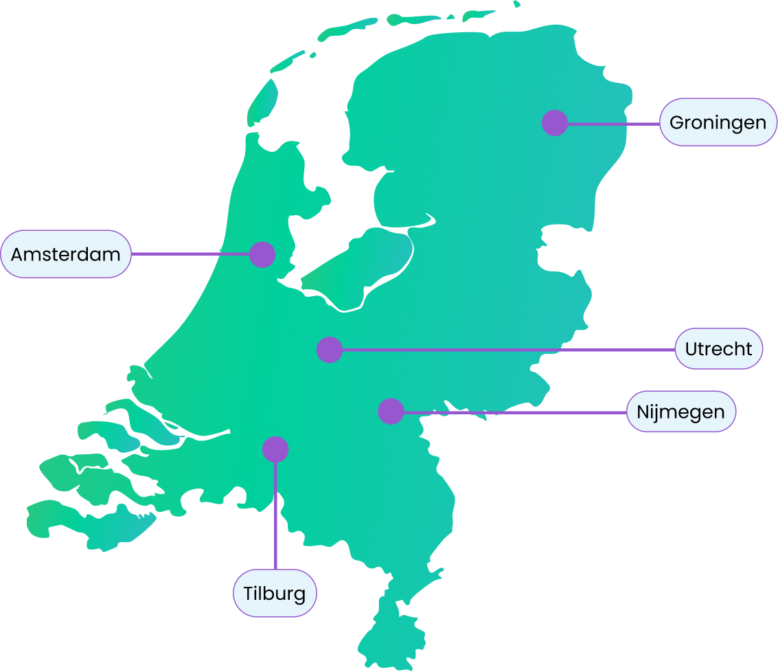 Locaties Kindertelefoon op kaart van Nederland